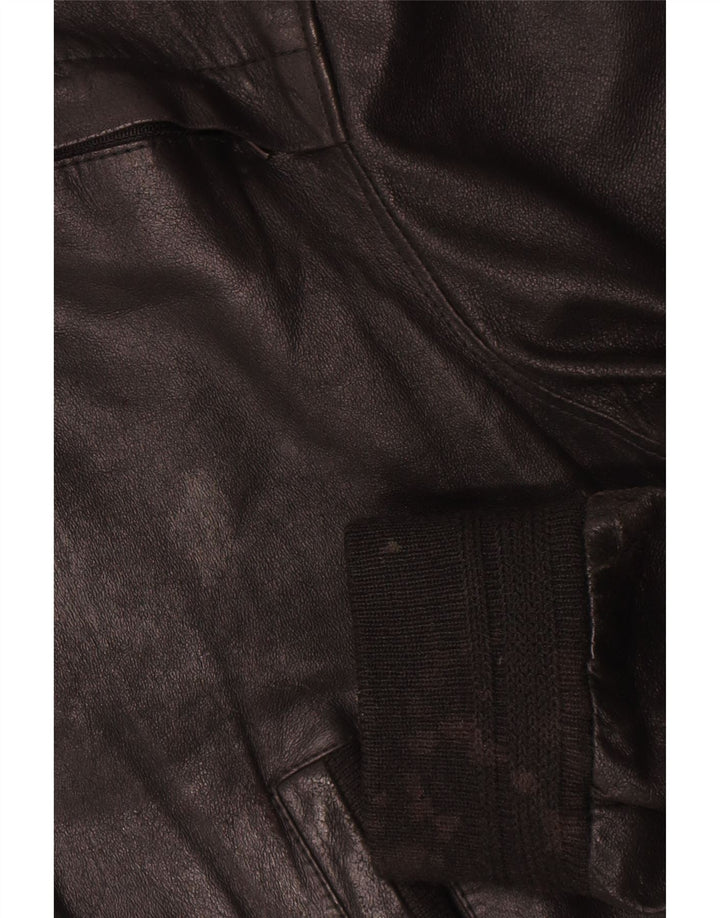Vintage Ανδρικό Δερμάτινο Μπουφάν IT 52 XL Μαύρο Δερμάτινο