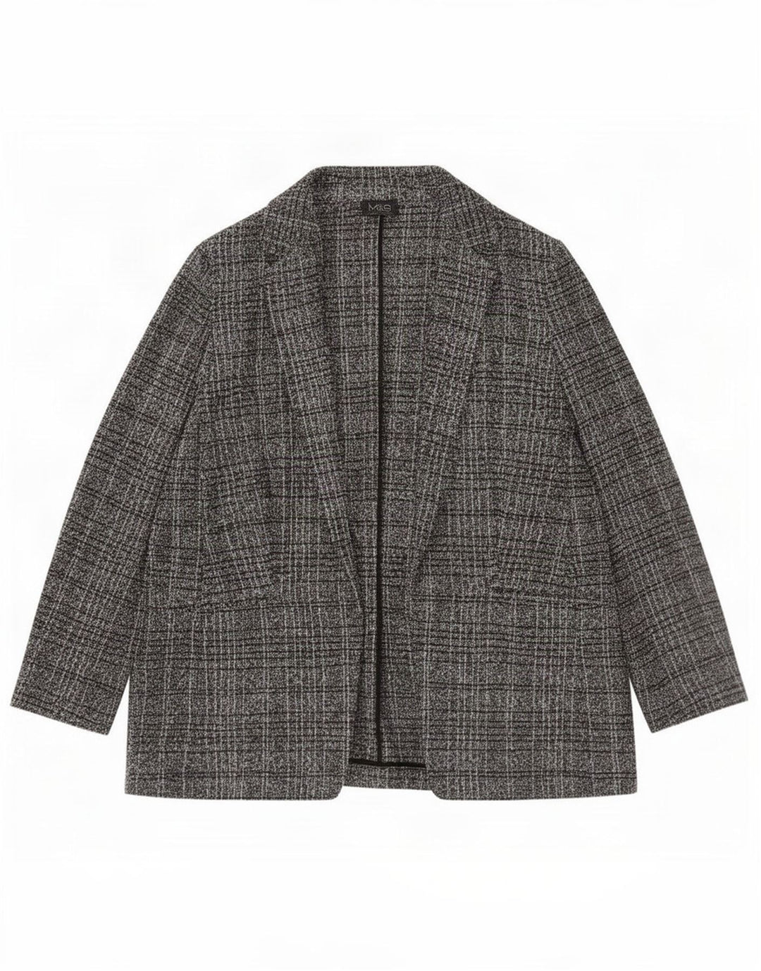 Marks & Spencer Γυναικείο Open Blazer Jacket UK 16 μεγάλο μαύρο καρό πολυεστέρα