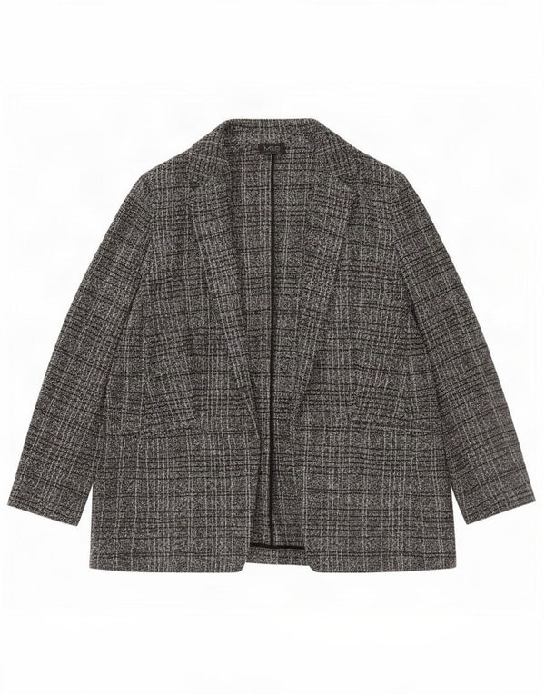 Marks & Spencer Γυναικείο Open Blazer Jacket UK 16 μεγάλο μαύρο καρό πολυεστέρα