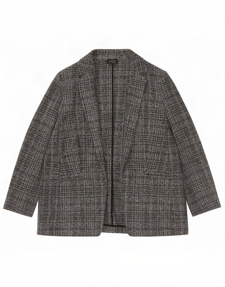 Marks & Spencer Γυναικείο Open Blazer Jacket UK 16 μεγάλο μαύρο καρό πολυεστέρα