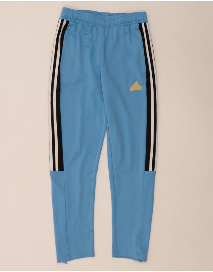 ADIDAS Boys Graphic Full Tracksuit 13-14 Years  Blue Colourblock Polyester
