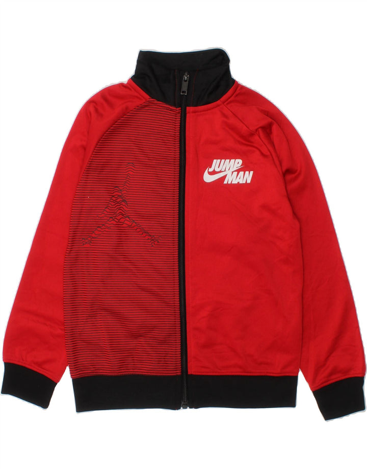JORDAN Boys Tracksuit Top Jacket 5-6 Years Red Colourblock Polyester Vintage Jordan and Second-Hand Jordan from Messina Hembry 