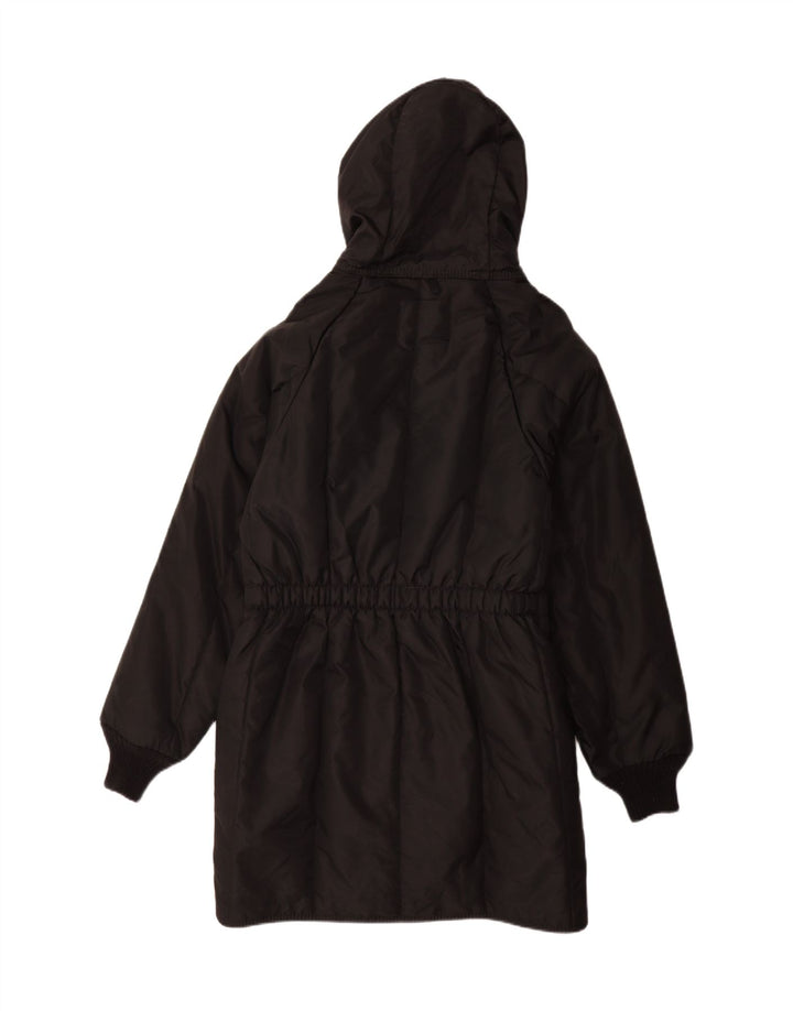 REFRIGIWEAR Γυναικείο παλτό με κουκούλα με επένδυση UK 14 μεσαίο μαύρο νάιλον