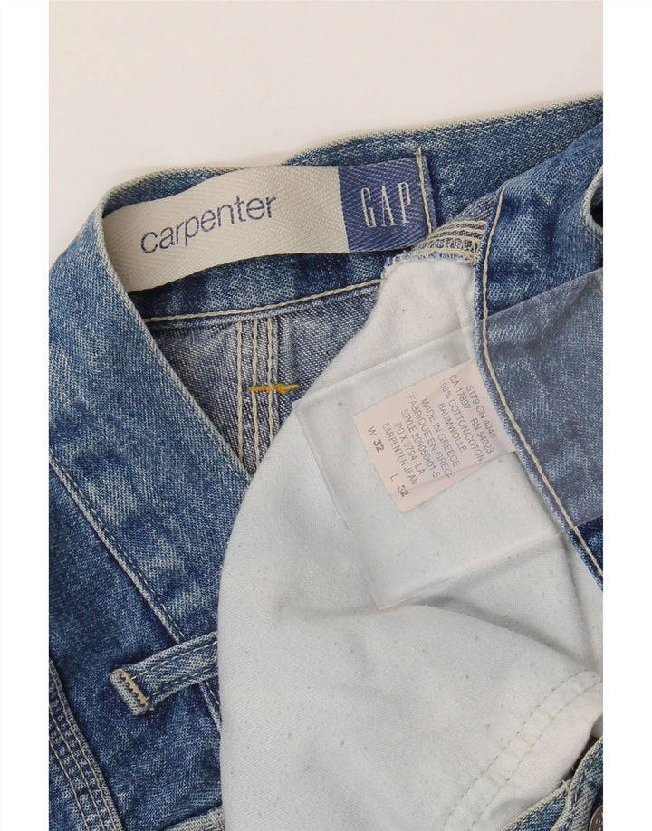 Gap Mens Carpenter Cargo Straight Jeans W32 L32 Μπλε βαμβακερό