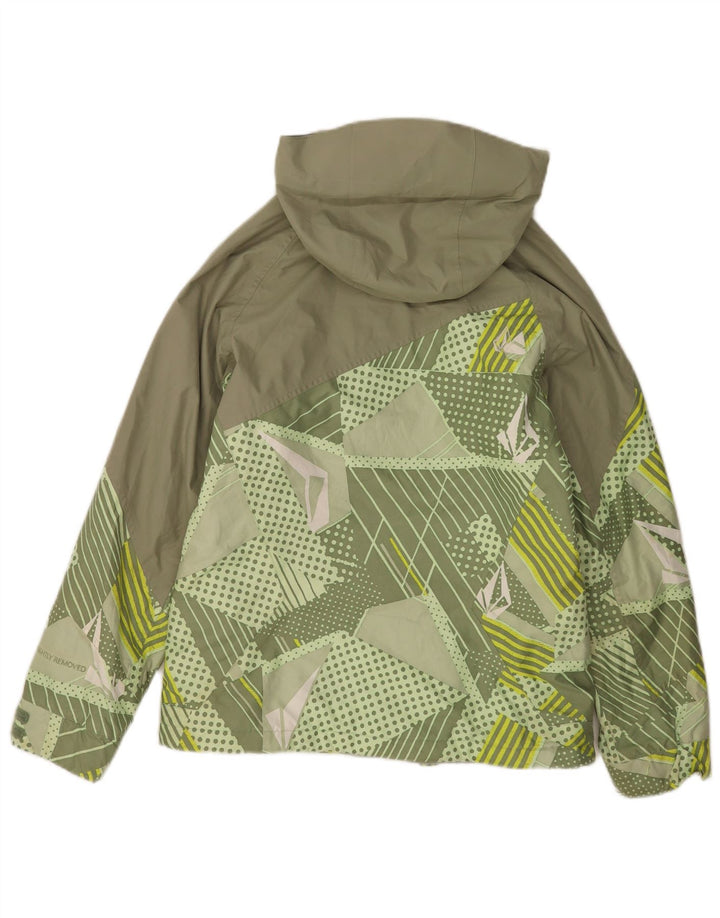 Ανδρικό τζάκετ με κουκούλα Volcom UK 36 Small Green Geometric Polyester