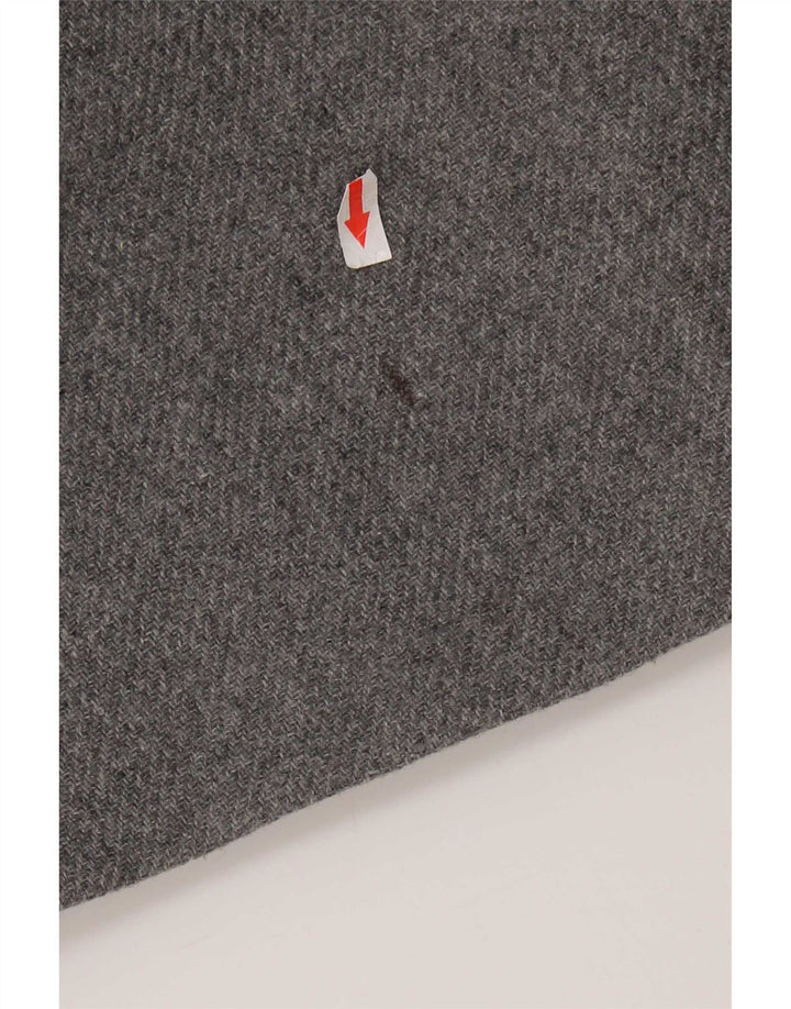 Zara Γυναικείο Bomber Jacket με κουκούλα UK 14 Medium Grey Wool