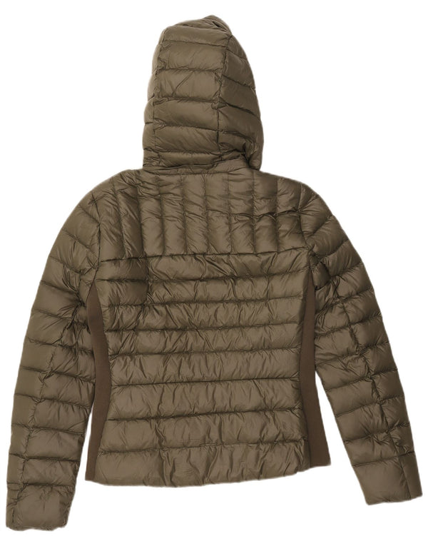 Zara Γυναικείο μπουφάν με κουκούλα UK 12 Medium Khaki Colourblock