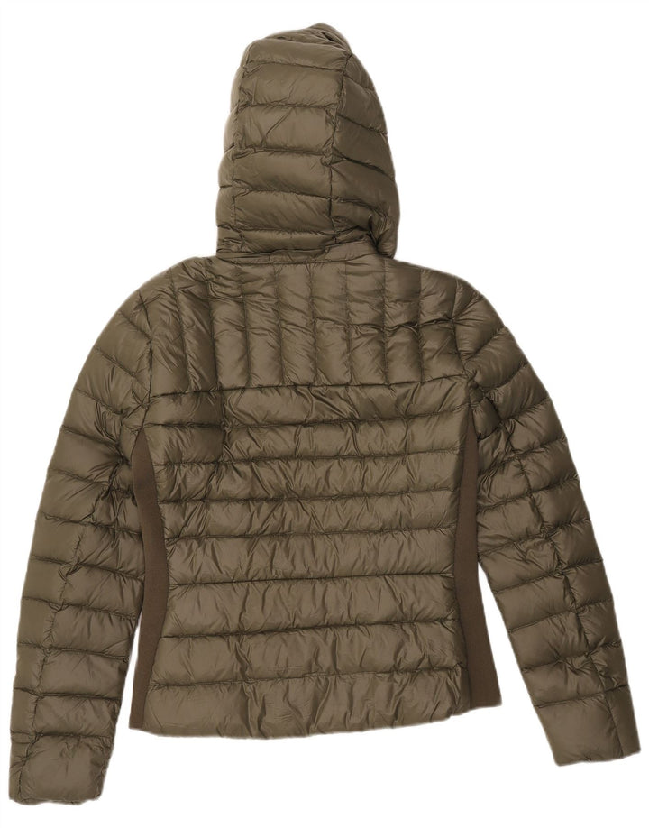 Zara Γυναικείο μπουφάν με κουκούλα UK 12 Medium Khaki Colourblock