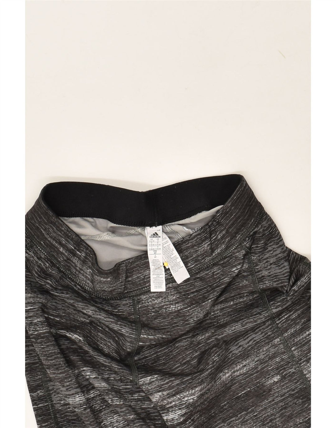 ADIDAS Womens Capri Leggings UK 8-10 Small Grey Flecked Polyester | Vintage Adidas | Thrift | Second-Hand Adidas | Used Clothing | Messina Hembry 