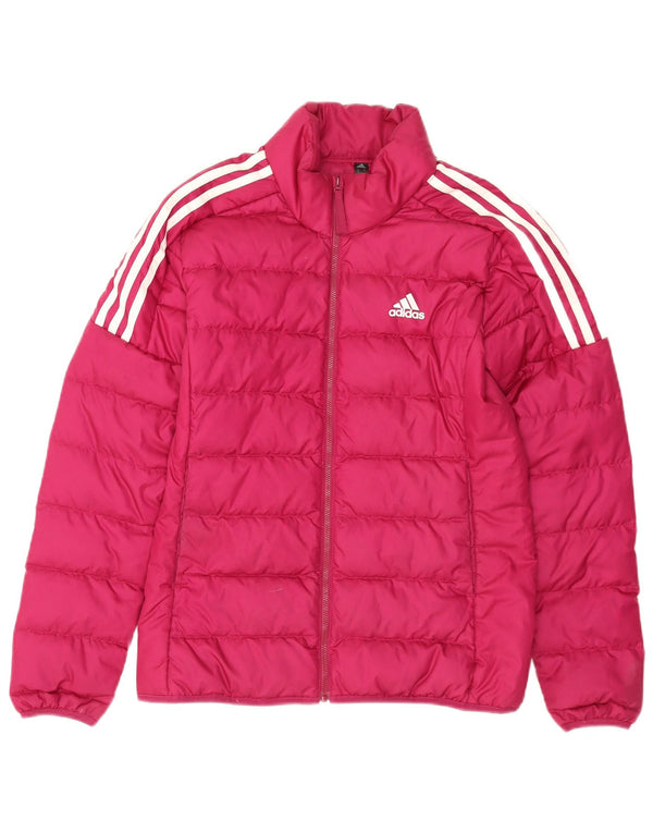 Adidas Γυναικείο μπουφάν με επένδυση UK 8/10 Small Pink Polyester