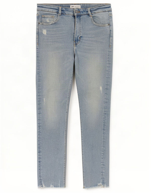 Zara Womens Distressed Skinny Jeans EU 40 Medium W30 L27 Blue