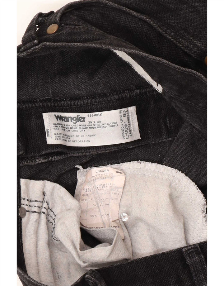 Ανδρικό τζιν Wrangler ίσιο W29 L30 μαύρο βαμβακερό