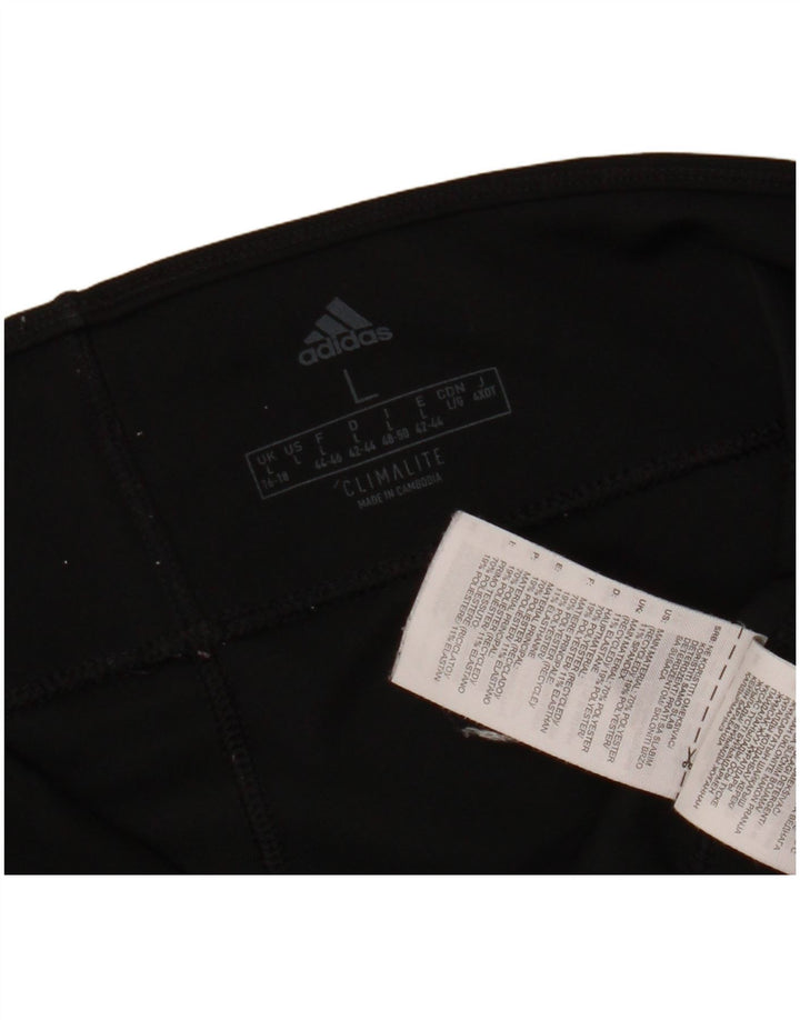 Adidas Γυναικεία κολάν Capri Climalite UK 16/18 μεγάλο μαύρο πολυεστέρα