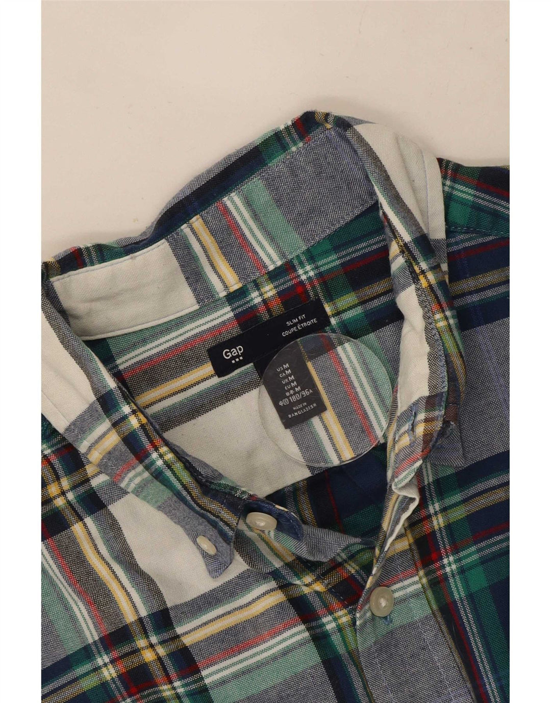 Ανδρικό πουκάμισο Gap Slim Fit Medium Navy Blue καρό βαμβακερό