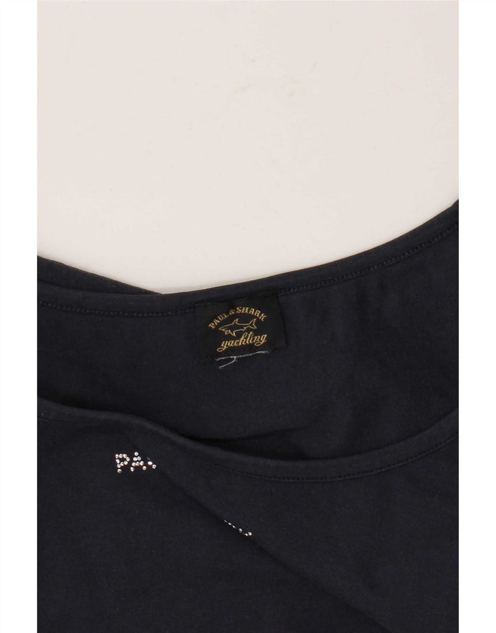 Paul & Shark Γυναικείο Crop Vest Top UK 12 Medium Navy Blue