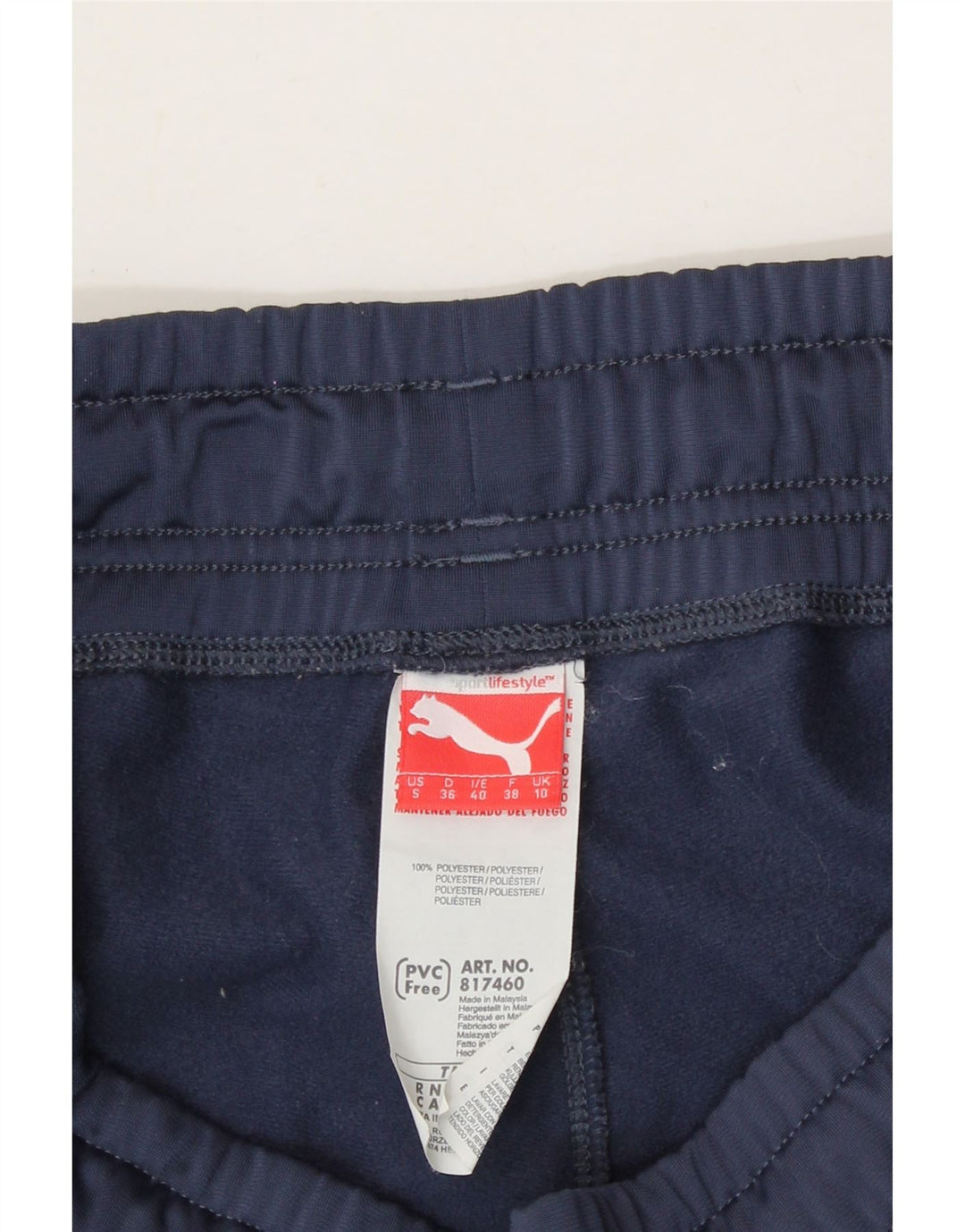 PUMA Womens Tracksuit Trousers Joggers UK 10 Small Navy Blue Polyester Vintage Puma and Second-Hand Puma from Messina Hembry 
