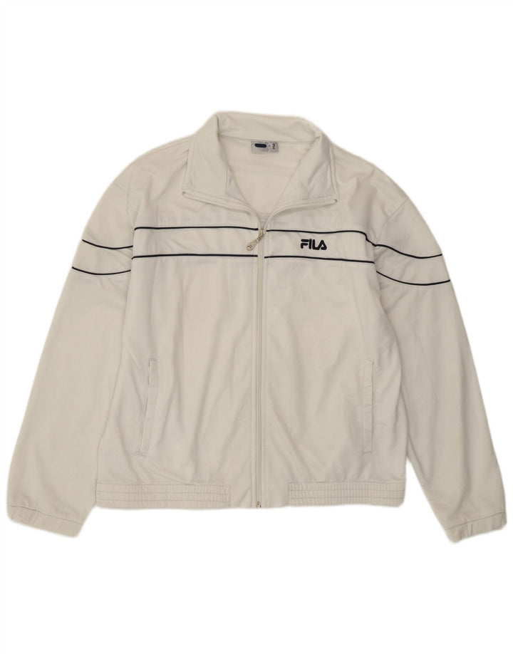 Ανδρική φόρμα Fila Top Jacket Μικρό Λευκό Πολυεστέρα