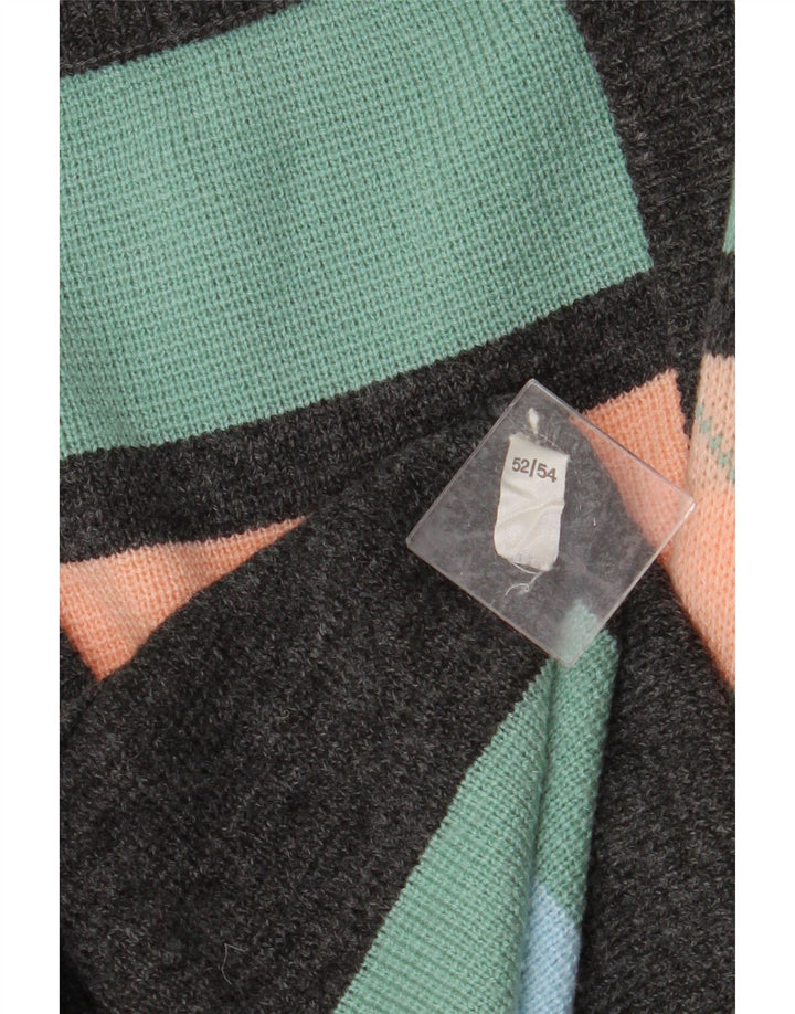 Ανδρικό πουλόβερ VINTAGE Ζακέτα IT 52/54 Μεγάλη πολύχρωμη Fair Isle