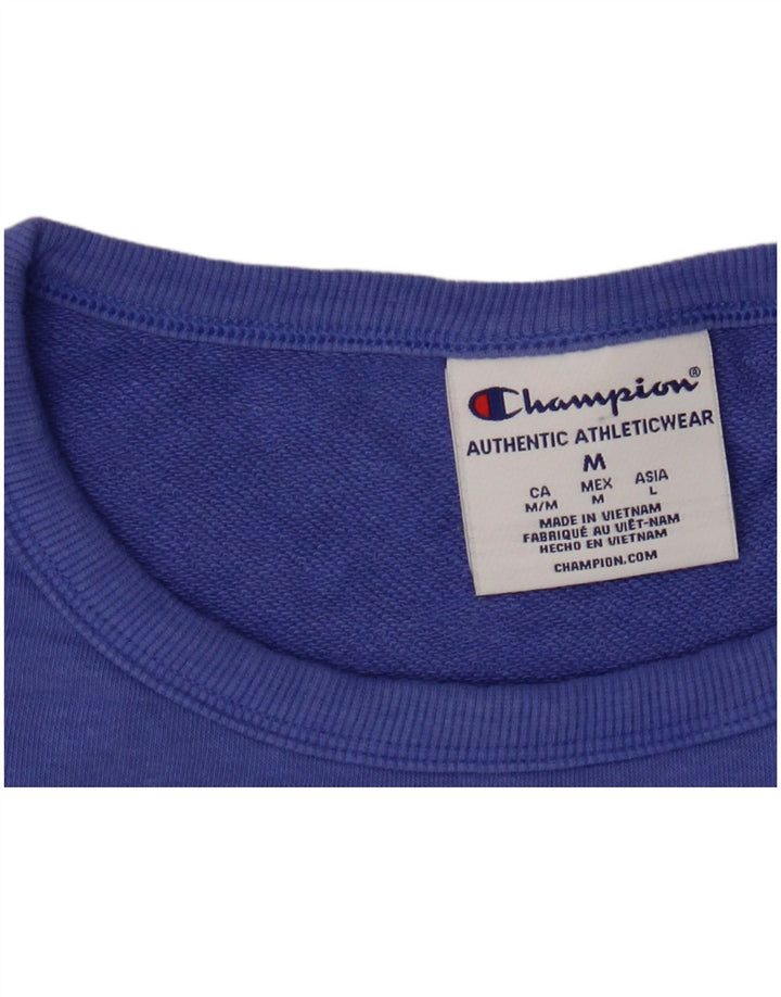 CHAMPION Γυναικεία Crop Oversized Φούτερ Jumper UK 14 Medium Blue