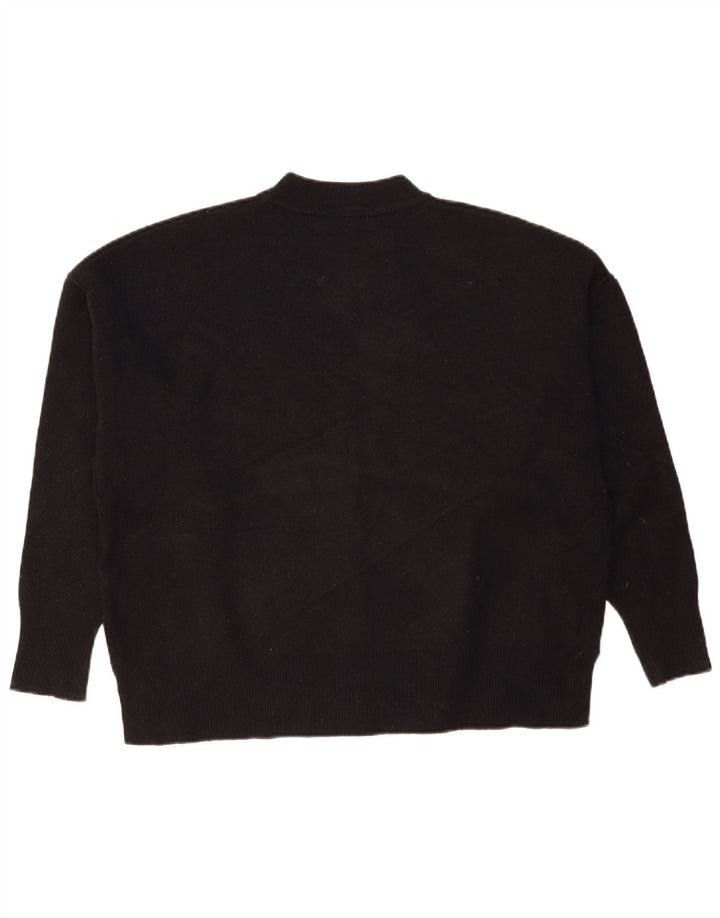 Zara γυναικείο πουλόβερ με λαιμό χελώνα UK 10 Small Black Viscose
