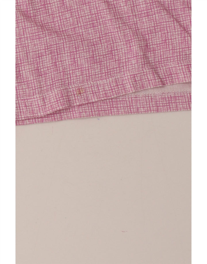 Ted Baker Ανδρικό μπλουζάκι πόλο νούμερο 5 XL μωβ βαμβακερό καρό