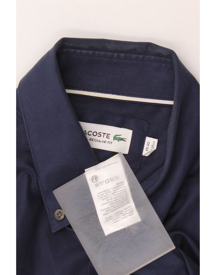 Ανδρικό πουκάμισο Lacoste Regular Fit Size 40 15 1/2 Medium Navy Blue Cotton