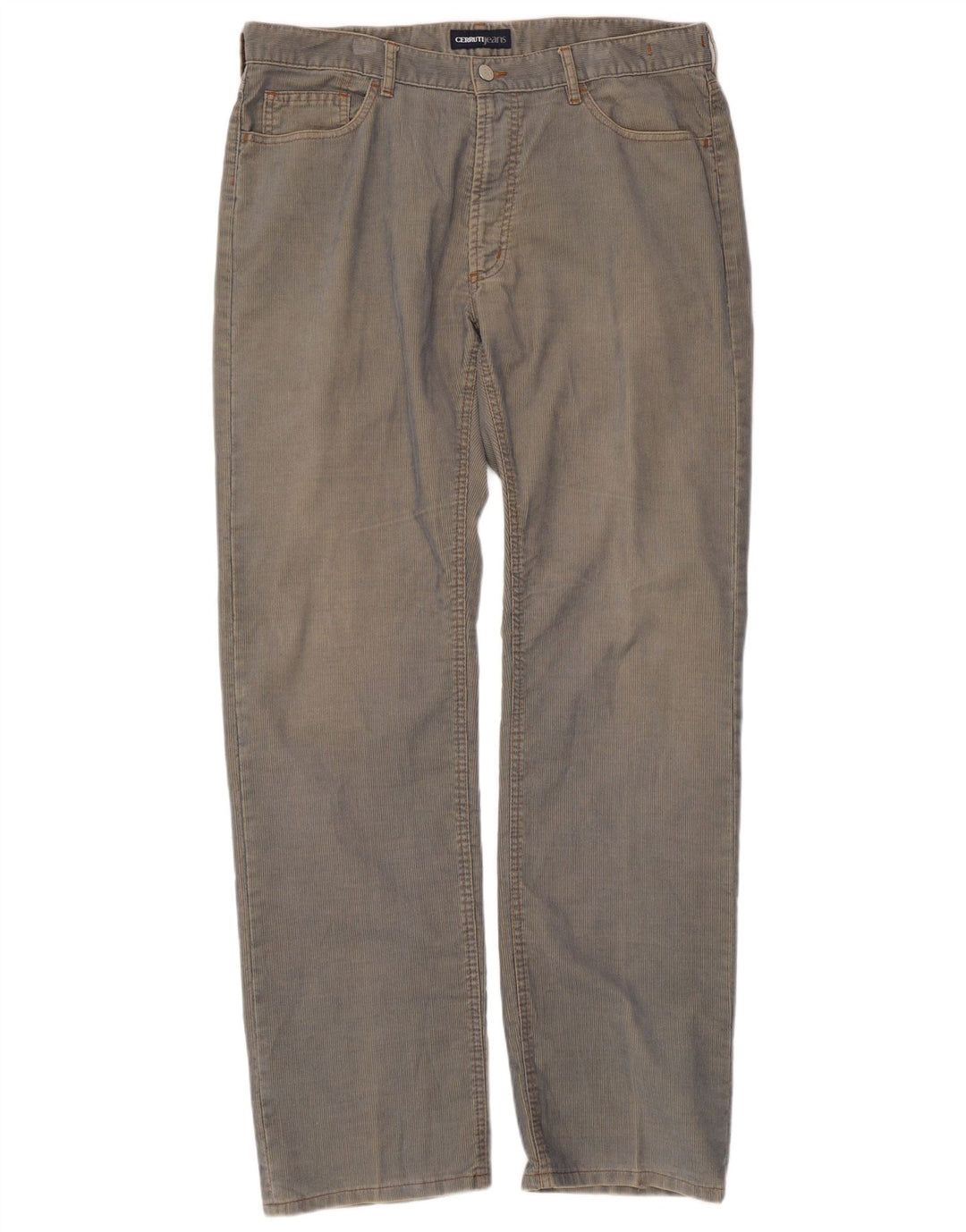 Ανδρικό ίσιο κοτλέ παντελόνι Cerruti W38 L34 Μπλε Πολυεστέρας