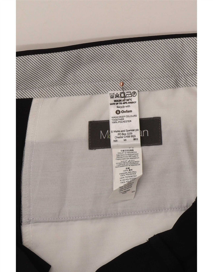 Ανδρικό ίσιο casual παντελόνι Marks & Spencer W36 L31 Navy Blue Polyester