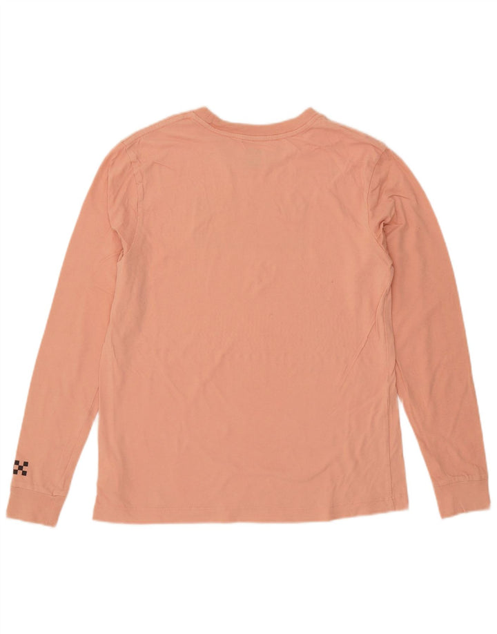 VANS Γυναικείο τοπ μακρυμάνικο UK 10 Small ροζ βαμβακερό