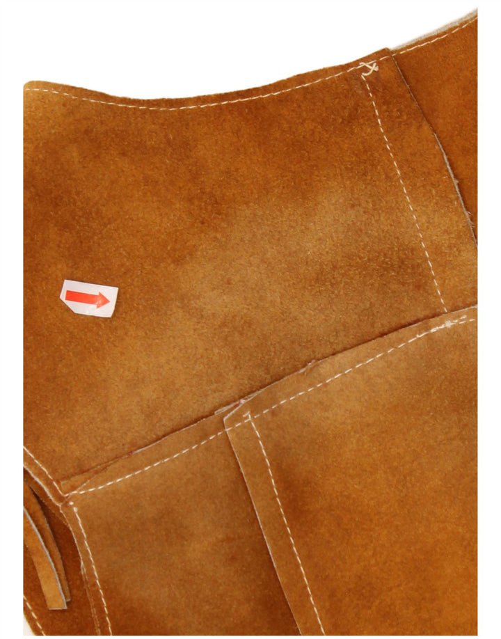 Γυναικείο σουέτ γιλέκο VINTAGE UK 10 Small Brown