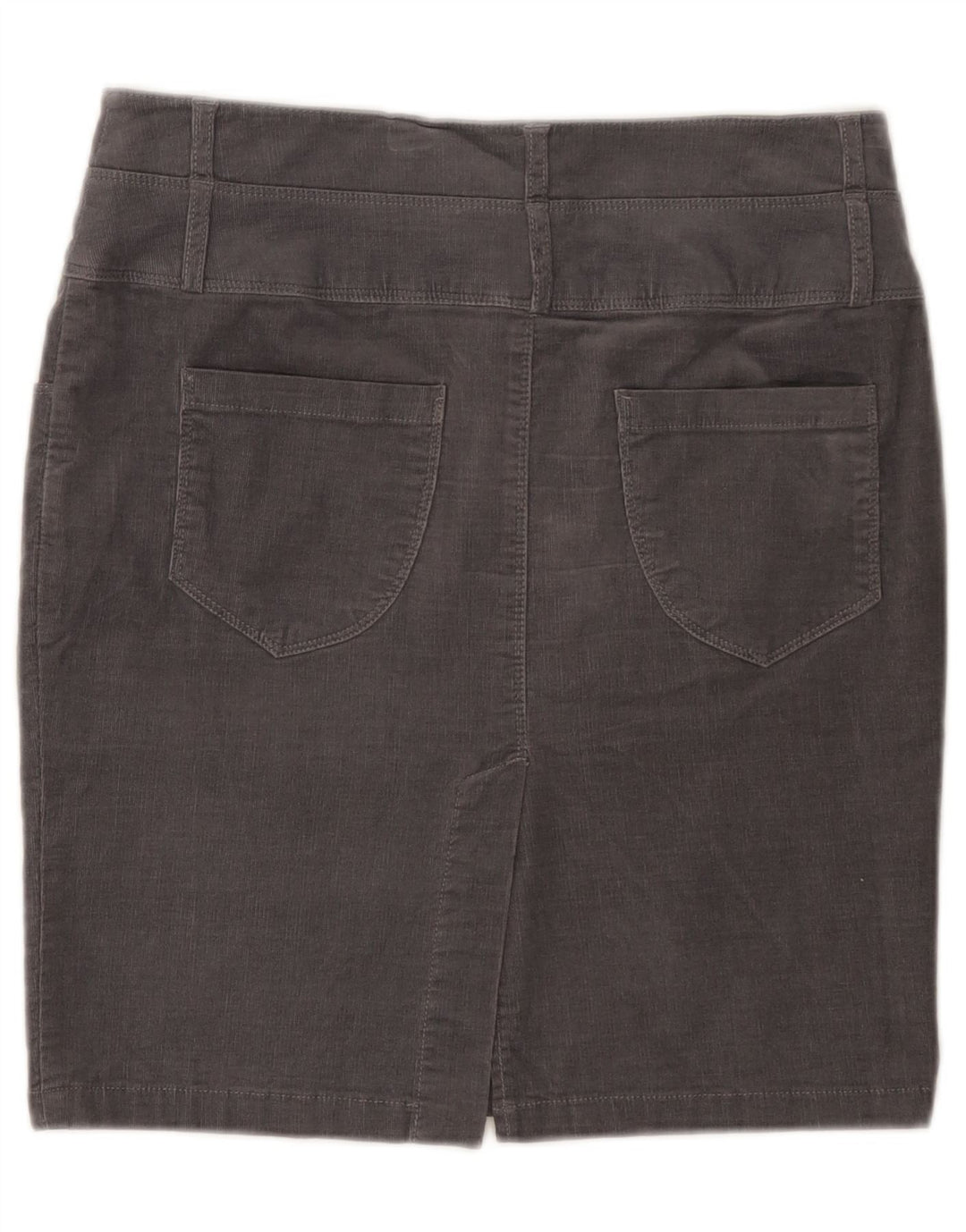 Γυναικεία Μίνι Κοτλέ φούστα Benetton IT 42 Medium W30 Γκρι βαμβακερή