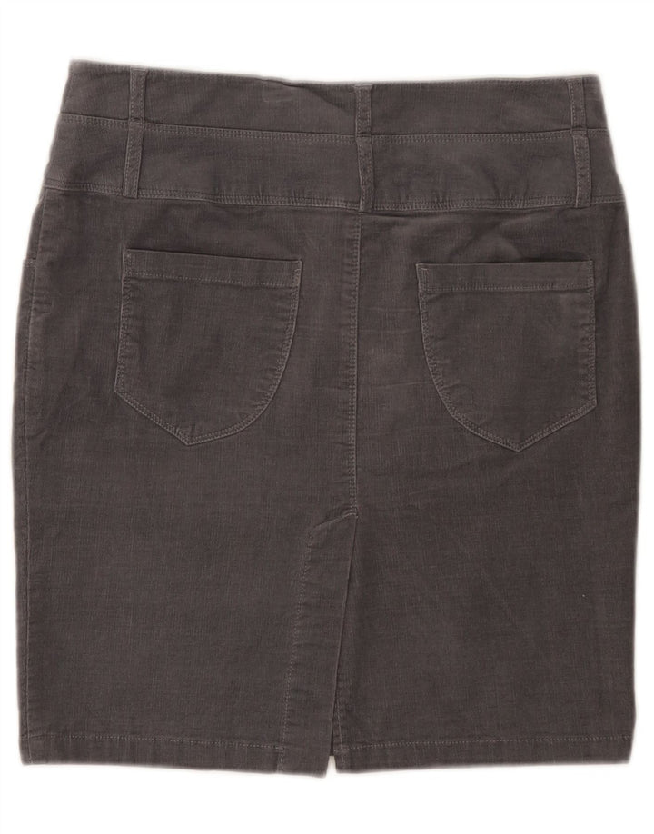 Γυναικεία Μίνι Κοτλέ φούστα Benetton IT 42 Medium W30 Γκρι βαμβακερή