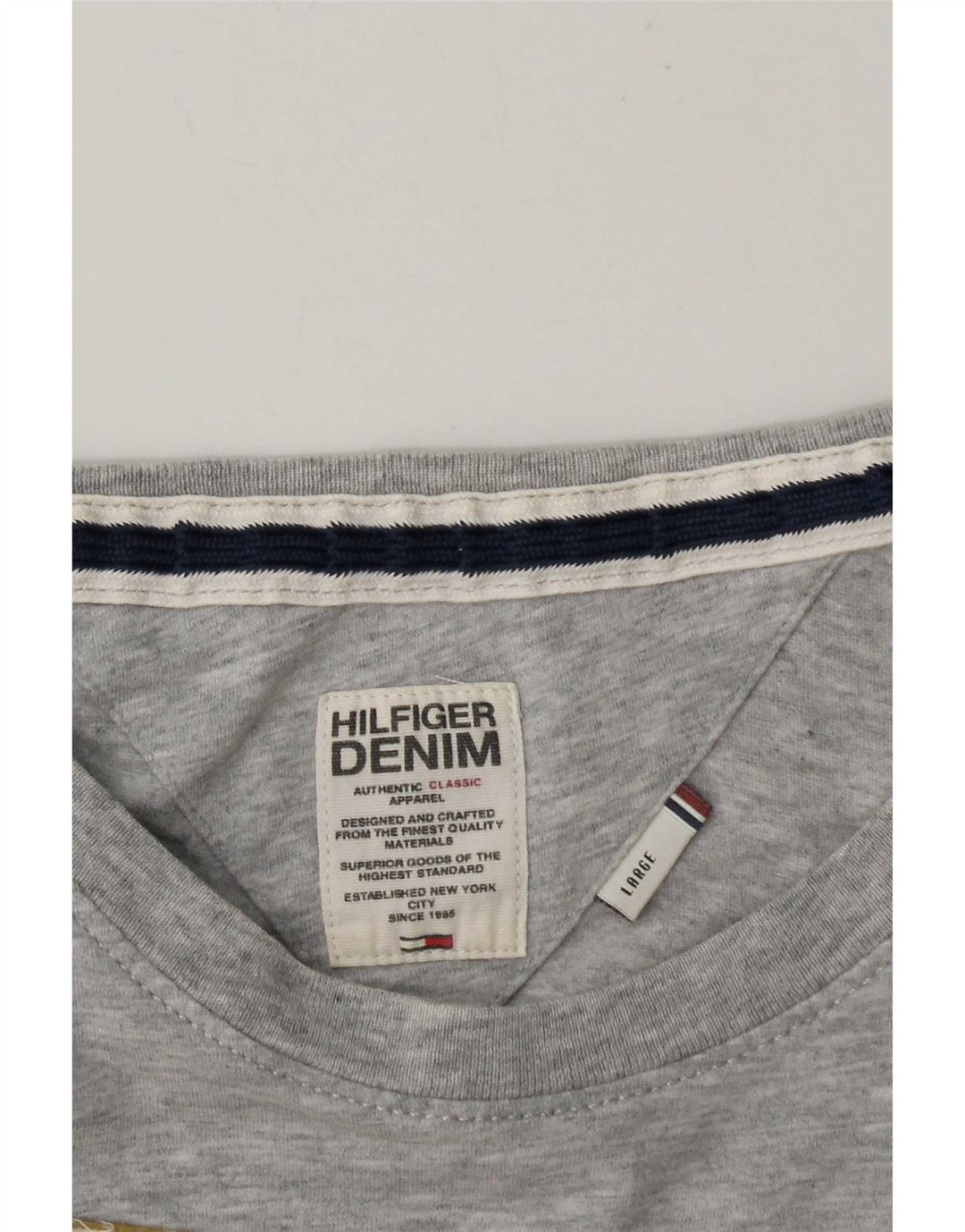 Ανδρικό γραφικό μπλουζάκι Tommy Hilfiger Top Large Grey
