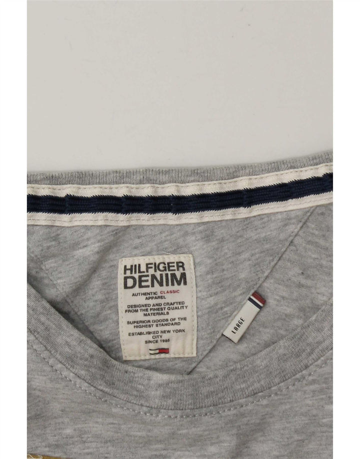 Ανδρικό γραφικό μπλουζάκι Tommy Hilfiger Top Large Grey