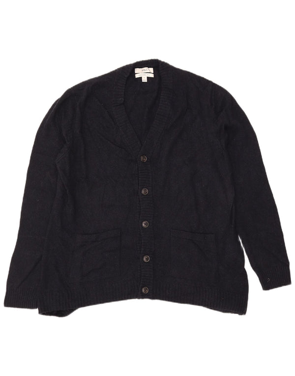 Ανδρικό πουλόβερ ζακέτα Marks & Spencer UK 44/46 XL Navy Blue Wool