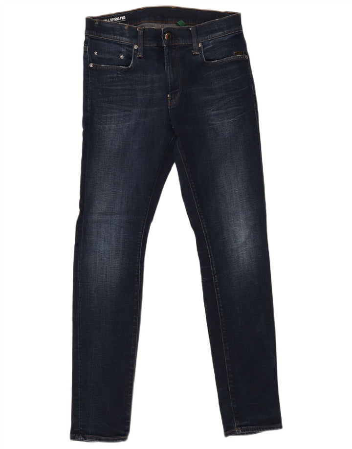 G-STAR Γυναικεία Revend Skinny Jeans W30 L32 Navy Blue Cotton