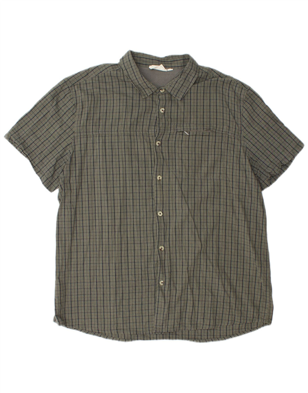 Ανδρικό κοντομάνικο πουκάμισο Mountain Warehouse 2XL Green Check