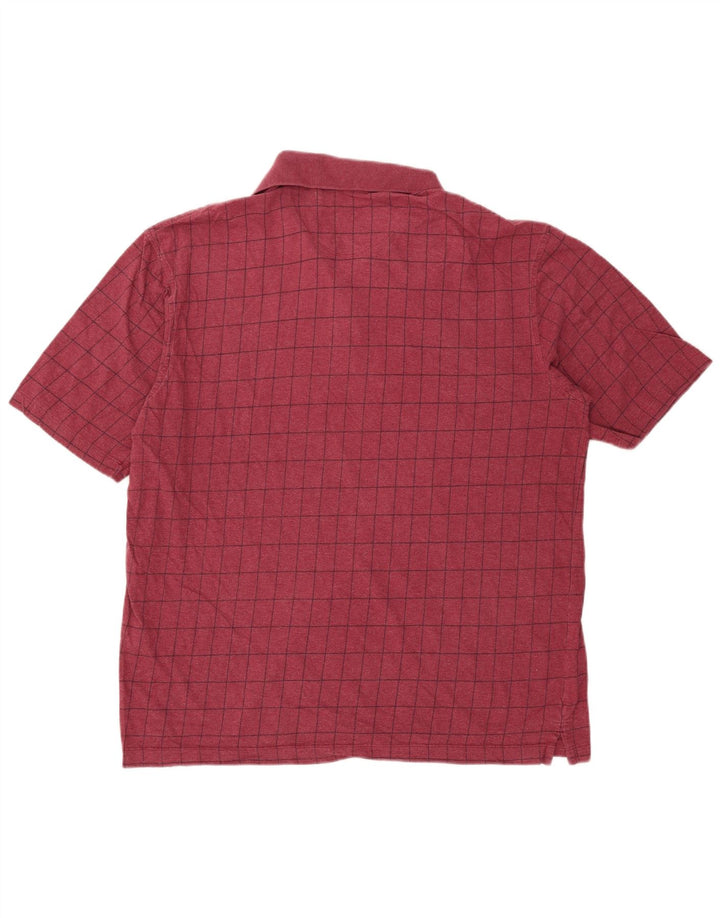 Ανδρικό πουκάμισο Polo της Dockers XL Maroon Check Cotton