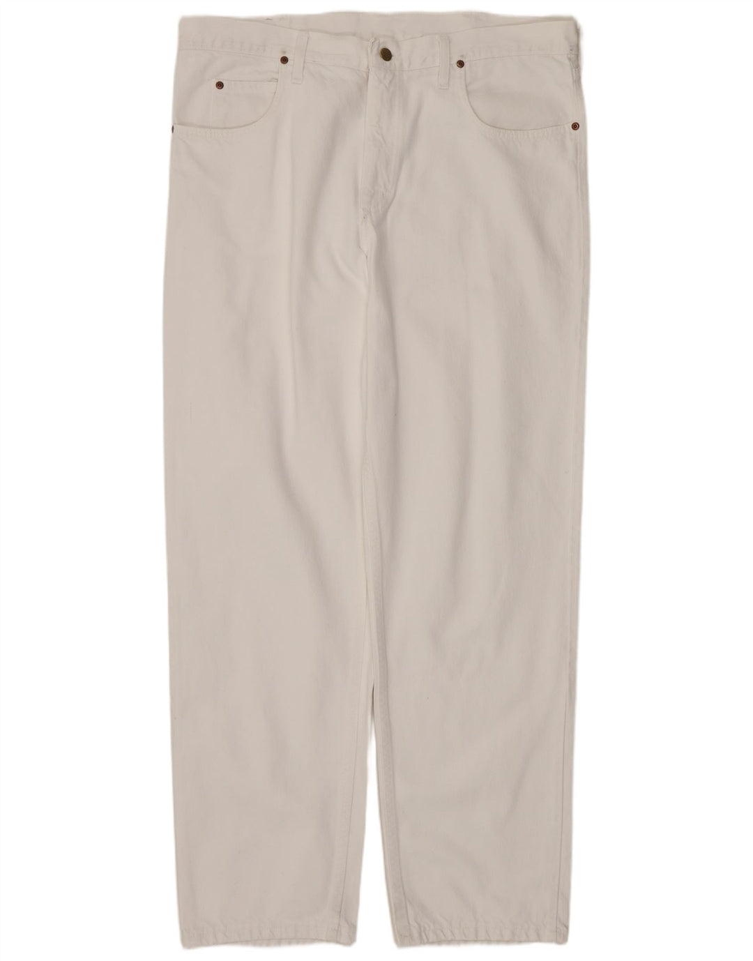 Ανδρικό τζιν LEE Kansas Straight W40 L34 Λευκό βαμβακερό