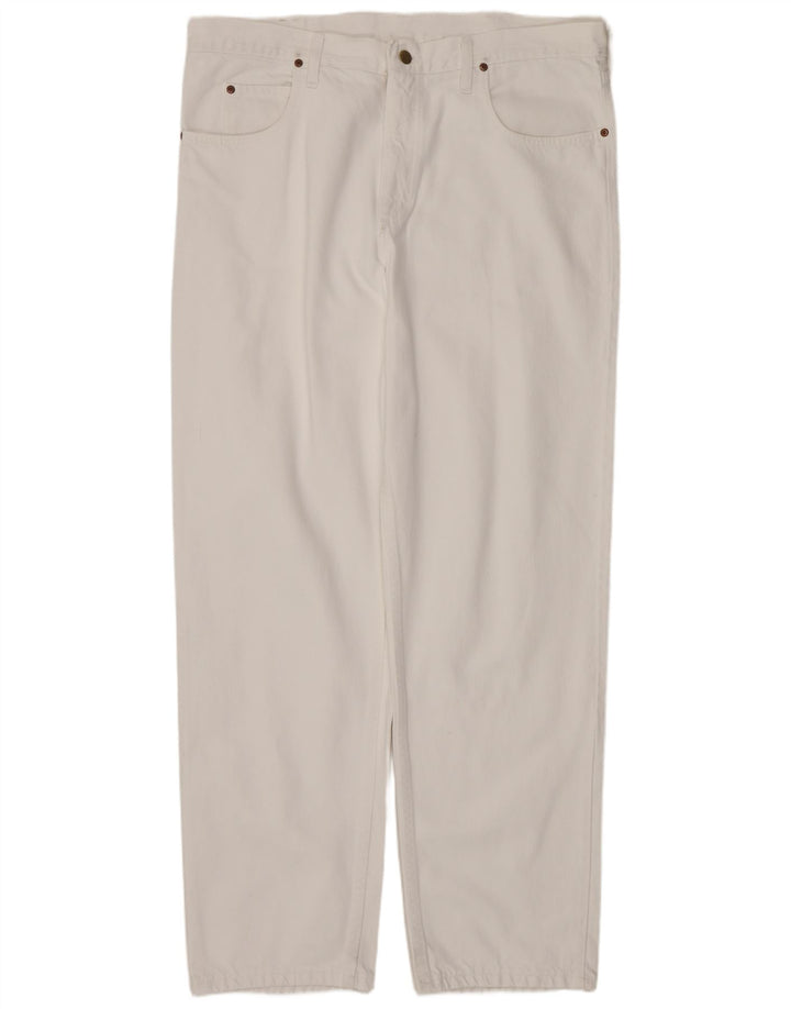 Ανδρικό τζιν LEE Kansas Straight W40 L34 Λευκό βαμβακερό