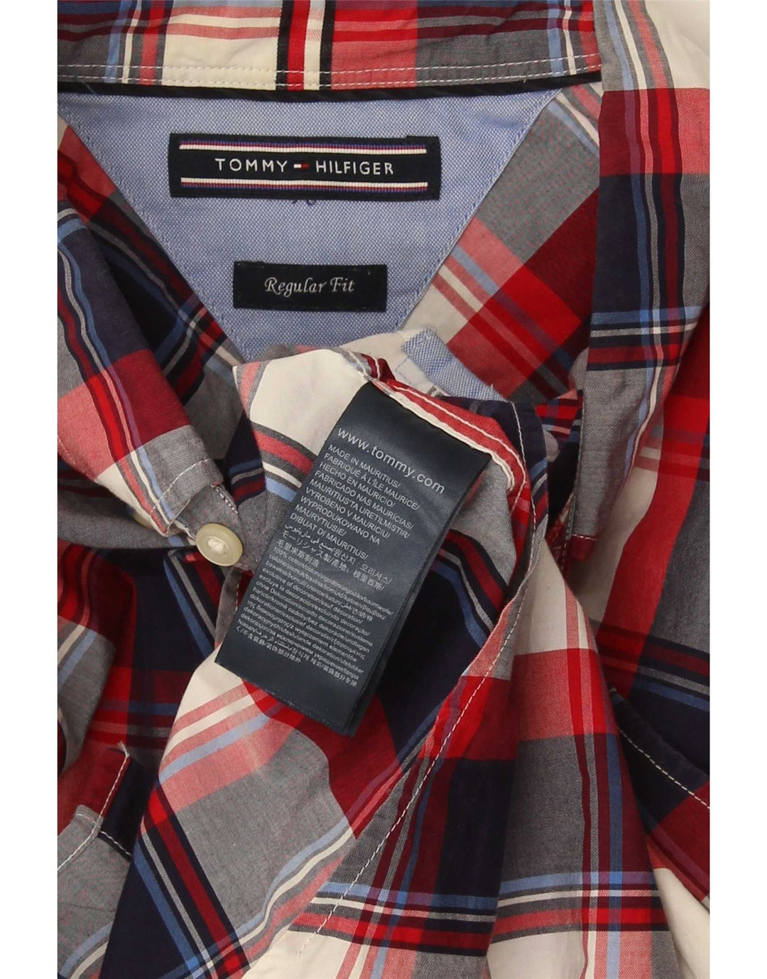 Ανδρικό πουκάμισο Tommy Hilfiger Regular Fit Μεσαίο πολύχρωμο καρό βαμβακερό