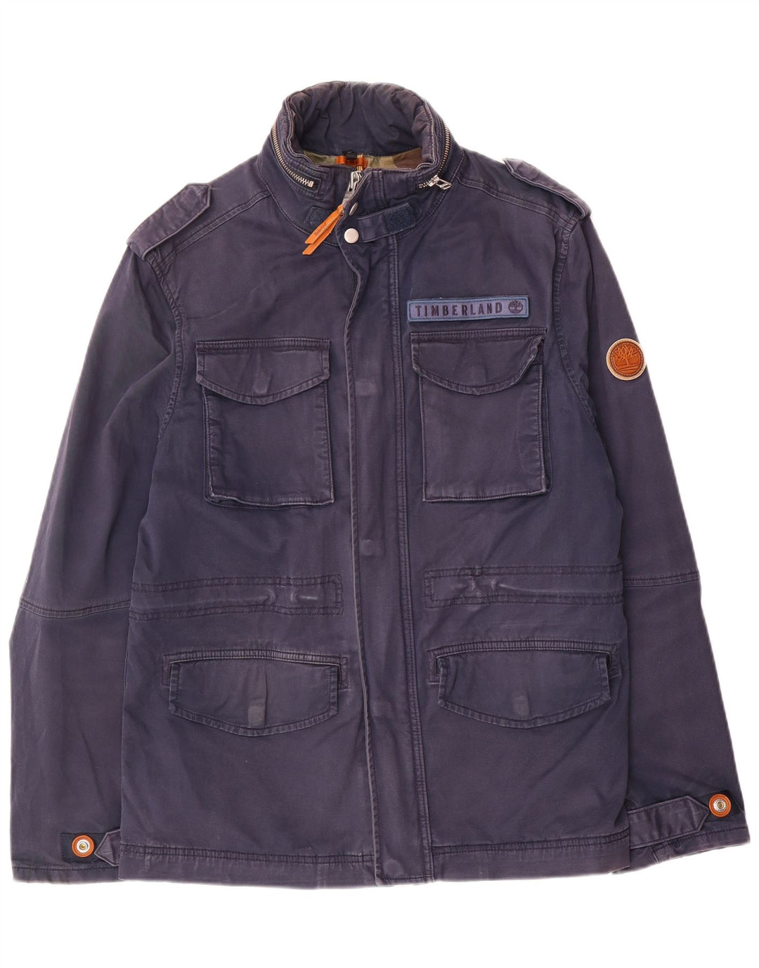 Ανδρικό στρατιωτικό μπουφάν Timberland UK 38 Medium Navy Blue Cotton
