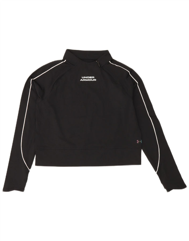 Γυναικείο φούτερ UNDER Armour Cold Gear Crop Jumper UK 10 Small Black