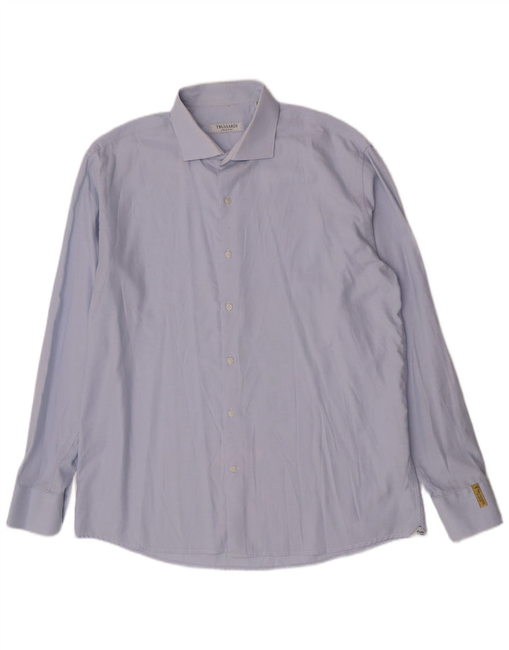 Ανδρικό πουκάμισο Trussardi Μέγεθος 45 18 2XL Μπλε
