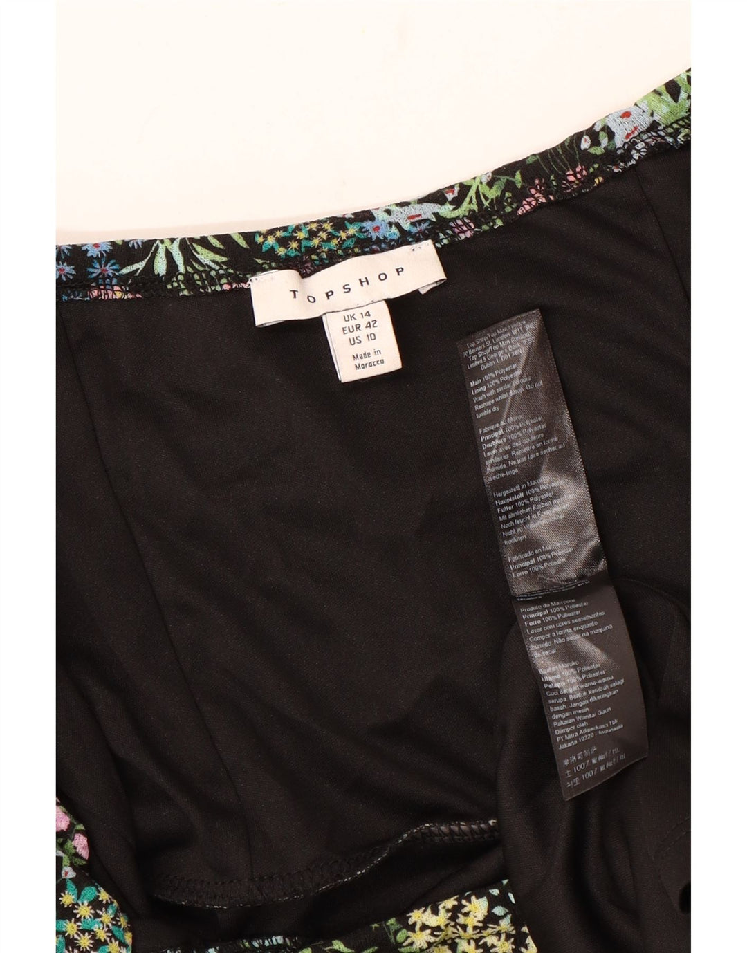 Topshop Γυναικείο Φόρεμα Off Shoulder UK 14 Μεγάλο πολύχρωμο Floral