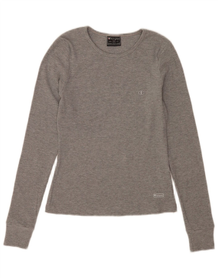 Champion Womens Top μακρυμάνικο UK 14 Medium Grey