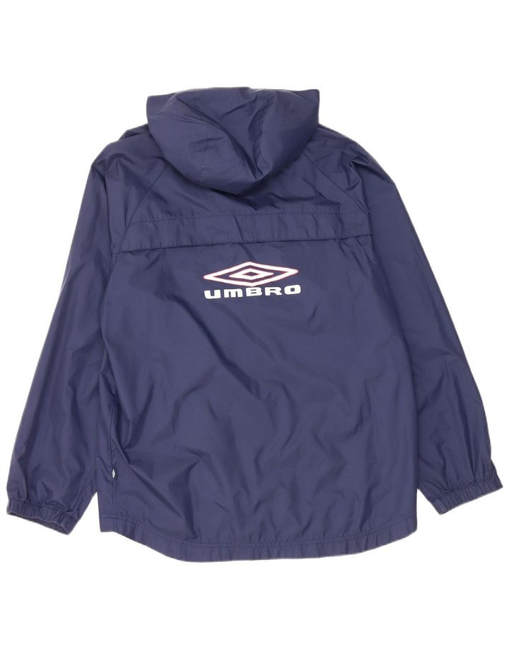 Ανδρικό μπουφάν βροχής με κουκούλα UMBRO 36 Small Navy Blue Nylon