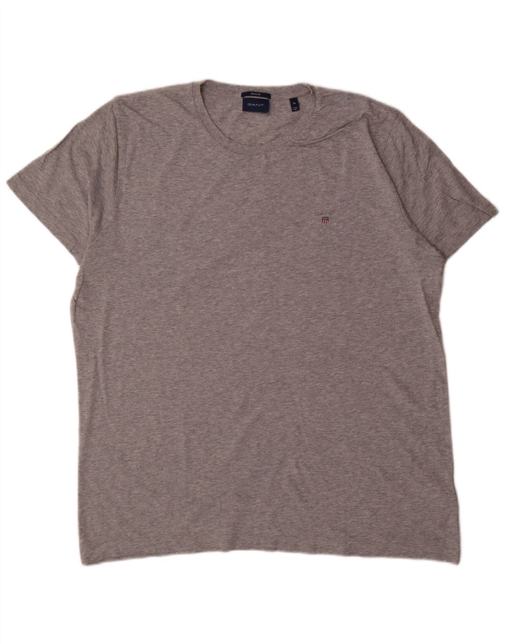 Ανδρικό μπλουζάκι GANT Regular Fit Top XL Γκρι βαμβακερό