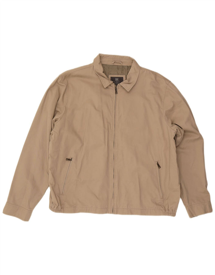 Marks & Spencer Ανδρικό Bomber Jacket UK 44 2XL Beige Cotton