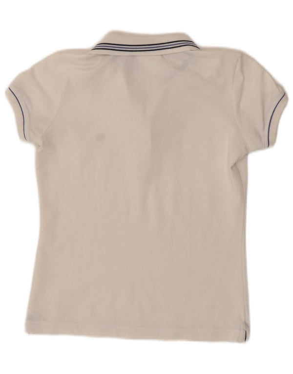 Champion Womens Heritage Fit Polo Shirt UK 10 Small White Ride